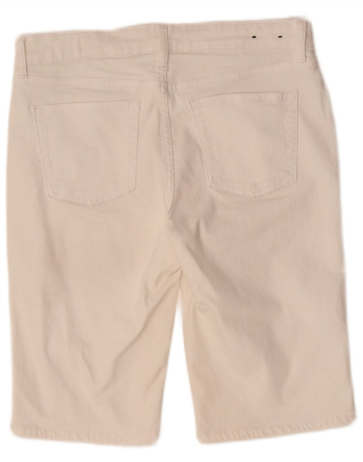GAP Womens Bermuda Standard Fit Regular Denim Shorts W28 Medium White