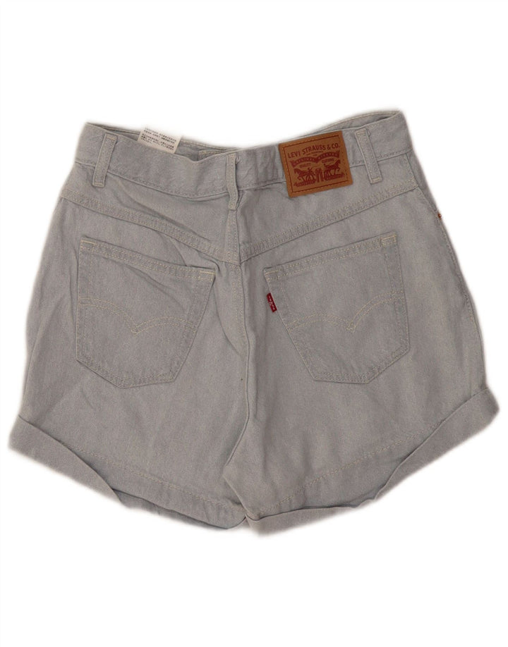 Женские джинсовые шорты LEVI'S Mom W28, хлопковые, среднего синего цвета