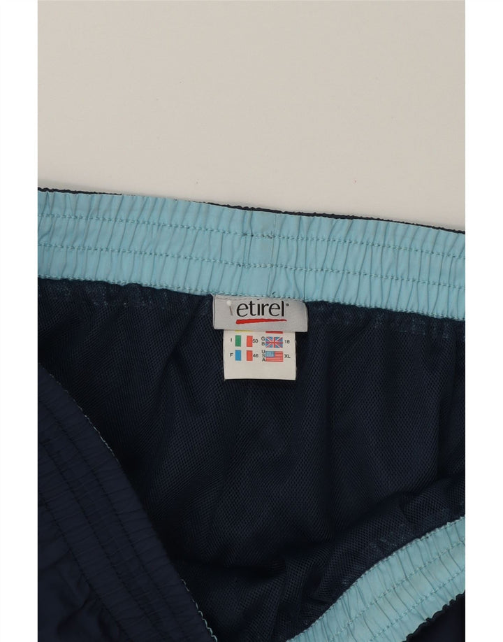 ETIREL Womens Tracksuit Trousers UK 18 XL Navy Blue Polyester Vintage Etirel and Second-Hand Etirel from Messina Hembry 