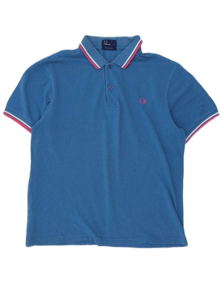 Мужская рубашка поло Fred Perry, большой синий хлопок