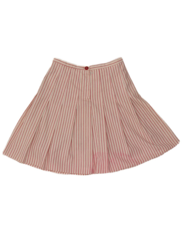 Винтажная женская мини-плиссированная юбка W26, маленькая розовая полоска