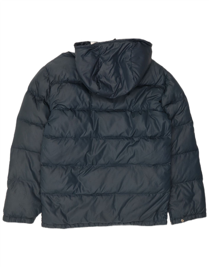 Мужская стеганая куртка с капюшоном VINTAGE UK 38 Medium Navy Blue