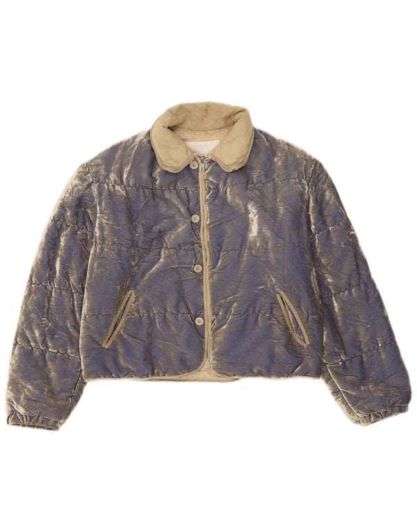 Cipriani Женская бархатная стеганая куртка IT 42 Medium Blue