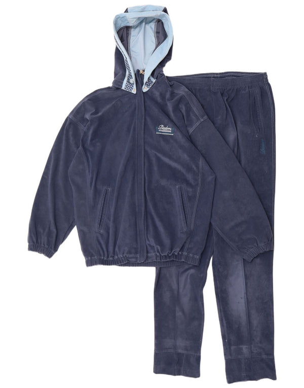 Мужской бархатный спортивный костюм Diadora с капюшоном XL, темно-синий, полиэстер