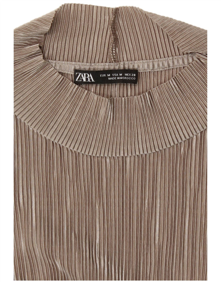 Женская блузка Zara Top UK 14, средний бежевый
