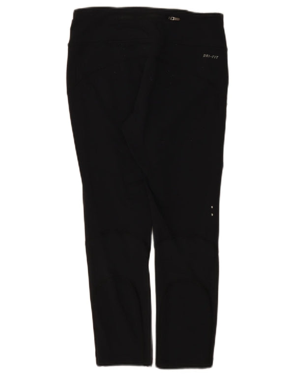 Nike Womens Dri Fit Capri Leggings UK 8 Small Black Nylon