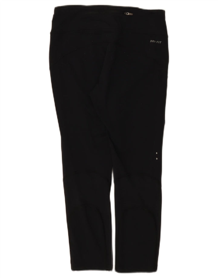 Женские леггинсы-капри Nike Dri Fit UK 8, маленькие черные нейлоновые