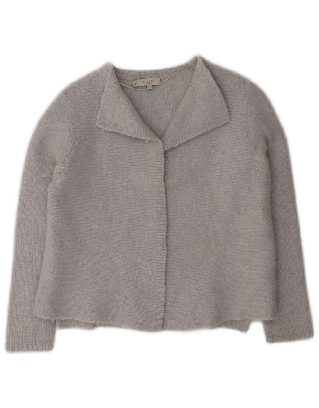 Женский укороченный открытый кардиган Hobbs, британский цвет 12, средний синий цвет, шерсть