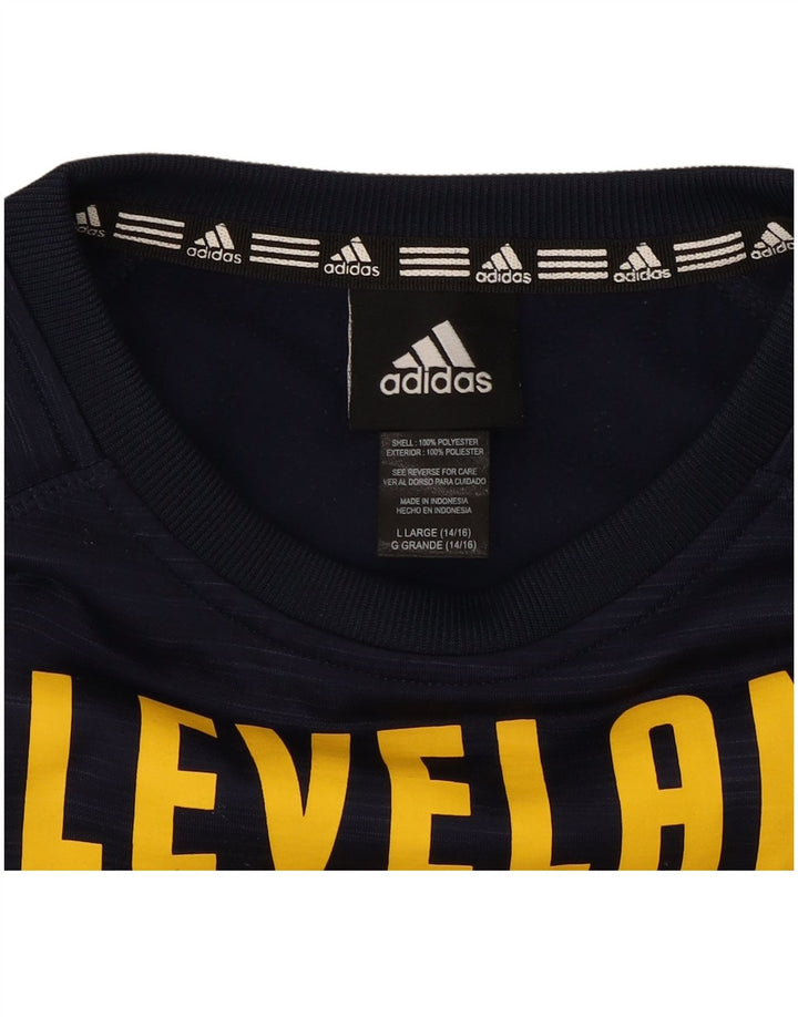 Джемпер Adidas для мальчиков 14-15 лет, большой, темно-синий