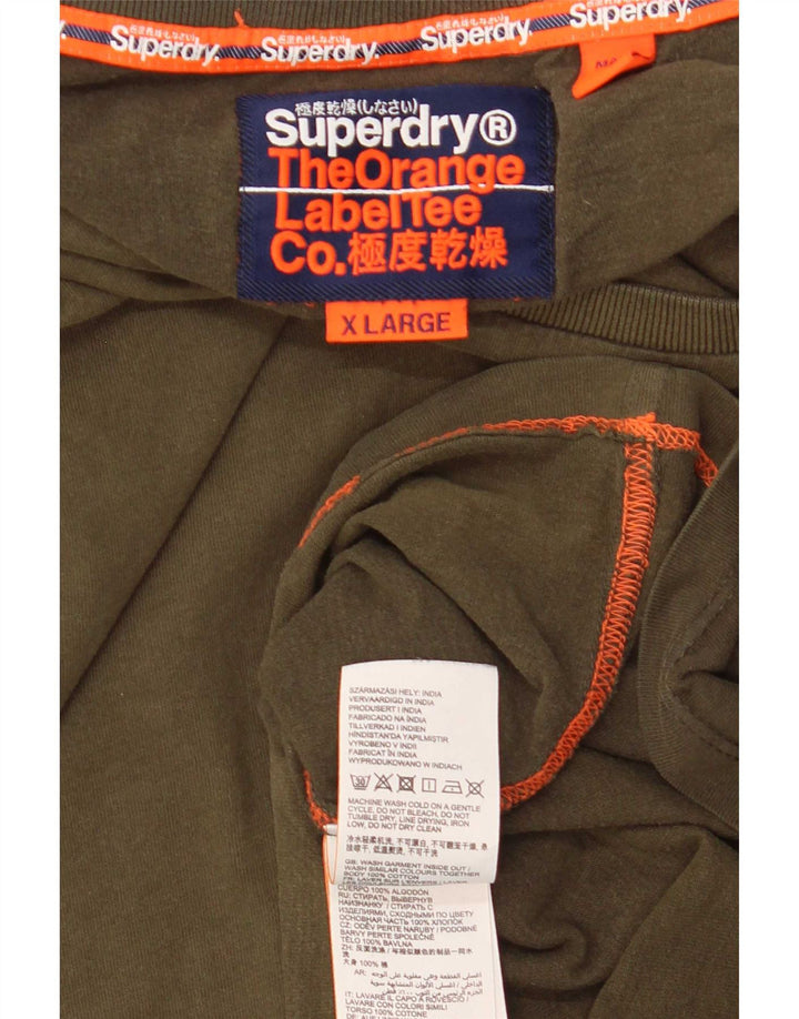 Мужская футболка Superdry Top XL Хаки Хлопок