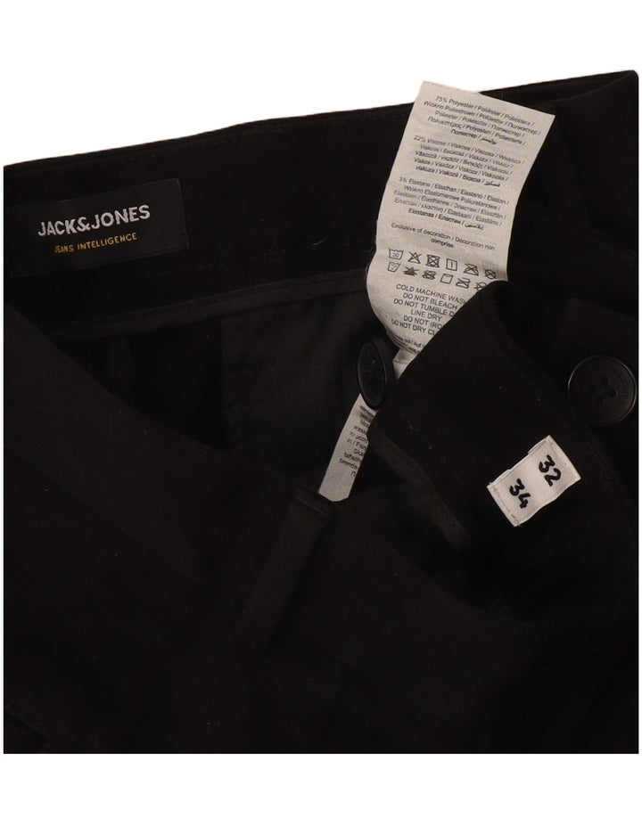 Женские брюки чинос Jack & Jones Marco Slim W32 L34, черный полиэстер