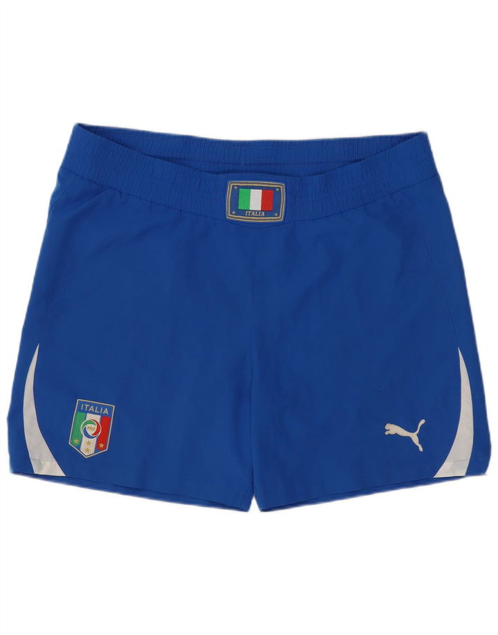 Мужские спортивные шорты Puma Italia с рисунком, большие синие, полиэстер