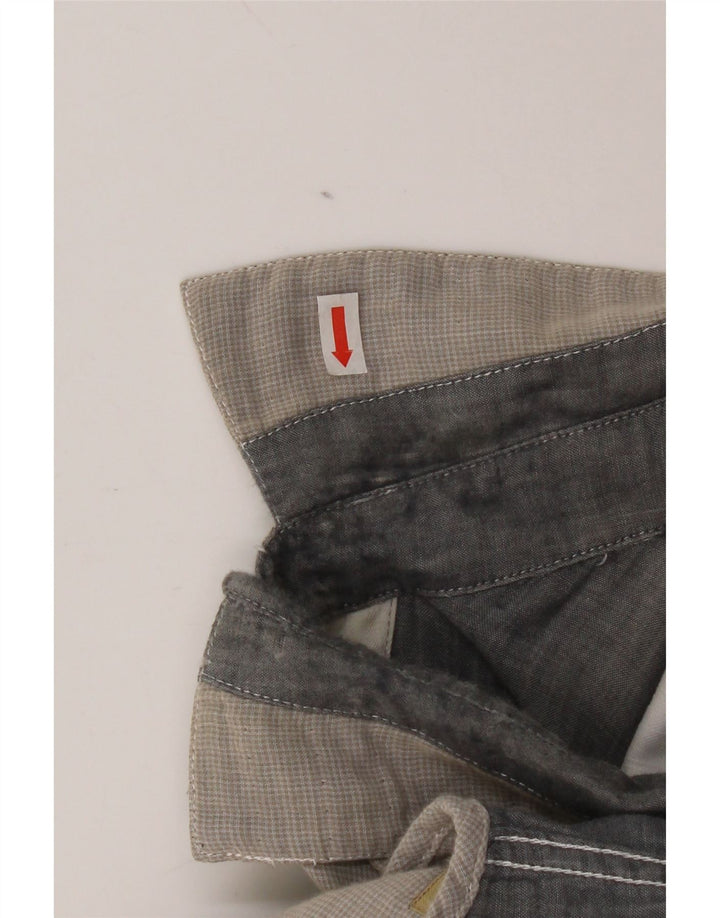 Мужская рубашка Guess 2XL серая, хлопок в мелкую клетку