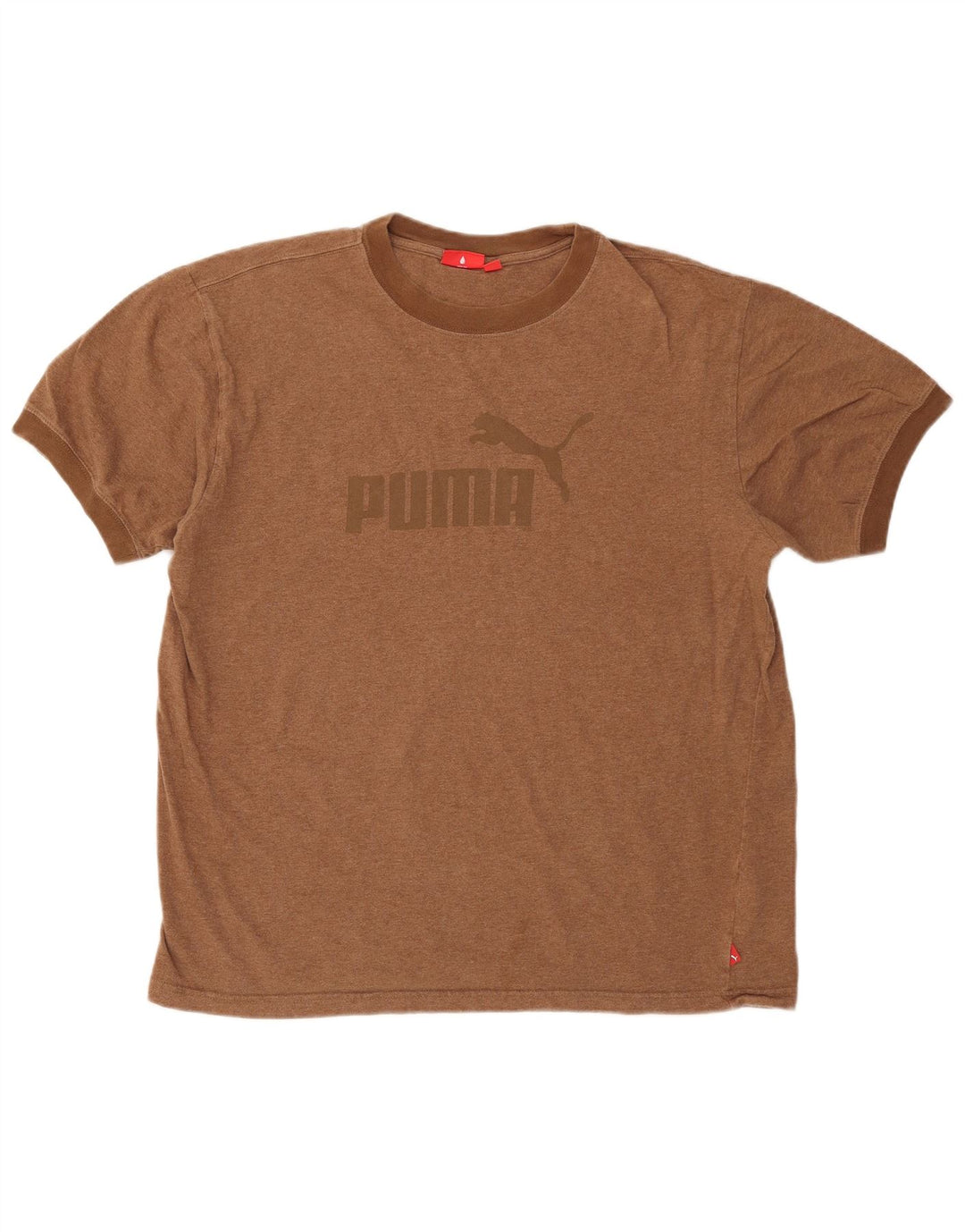 Мужская футболка обычного кроя Puma с рисунком, большой коричневый хлопковый топ