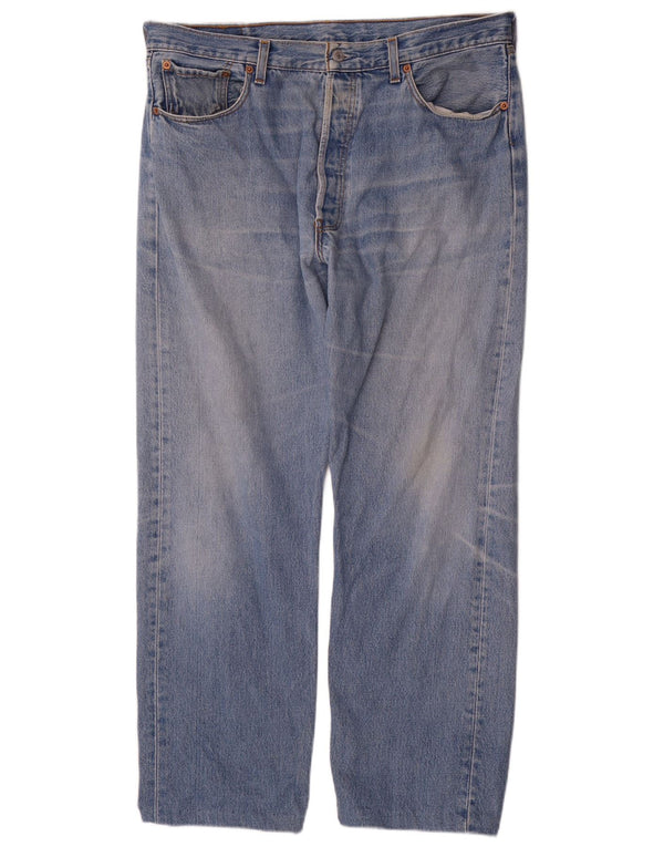 Мужские прямые джинсы Levi's 501 W38 L28 синие, хлопок
