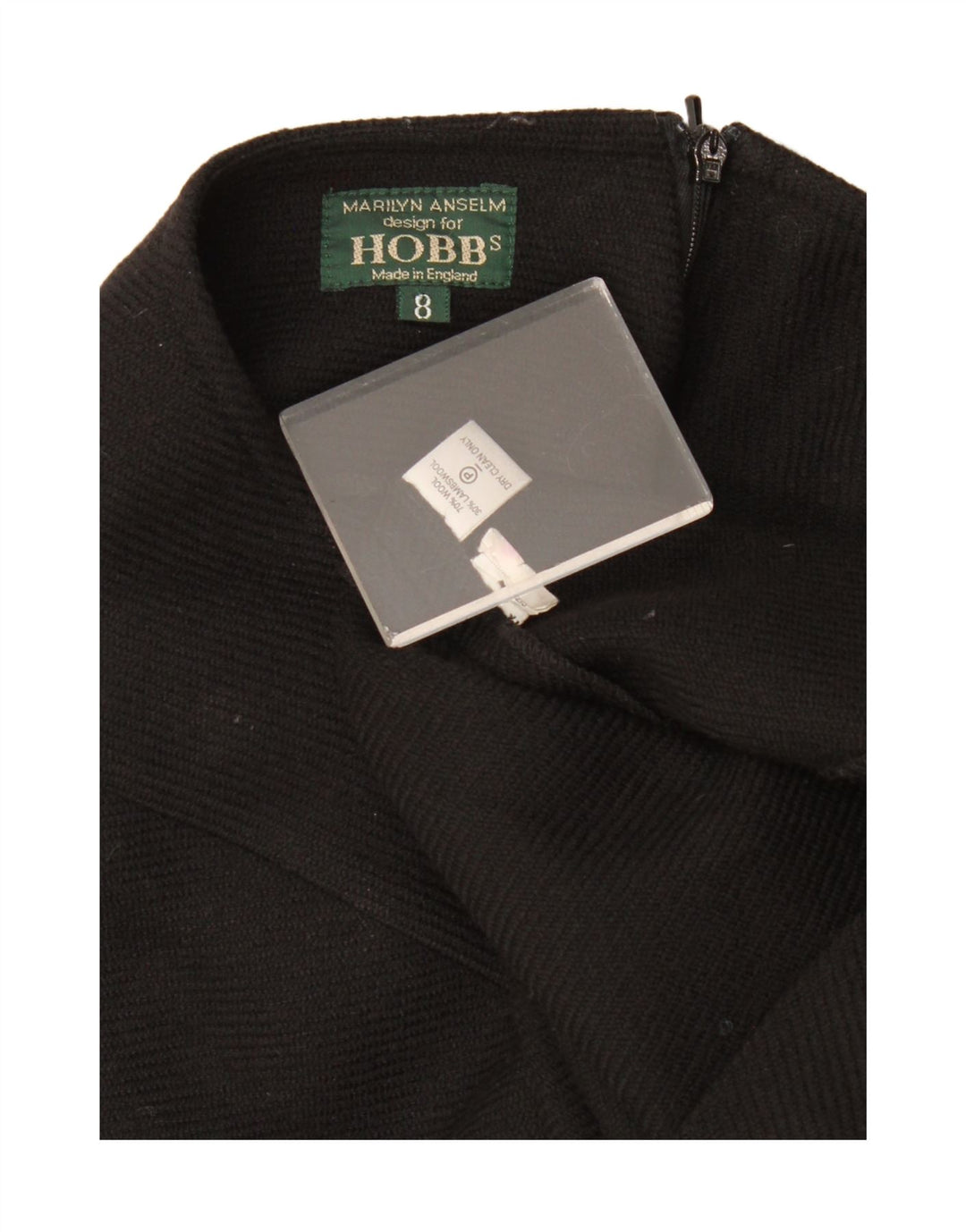 Женская макси-юбка Hobbs UK 8, маленькая W30, черная шерсть