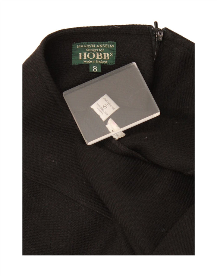 Женская макси-юбка Hobbs UK 8, маленькая W30, черная шерсть
