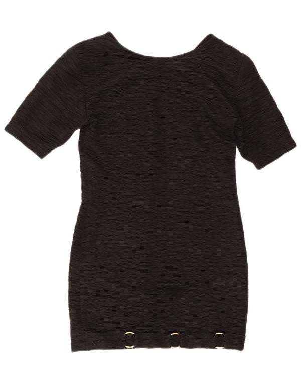 Винтажное женское платье-футляр США 2 XS, черный полиэстер