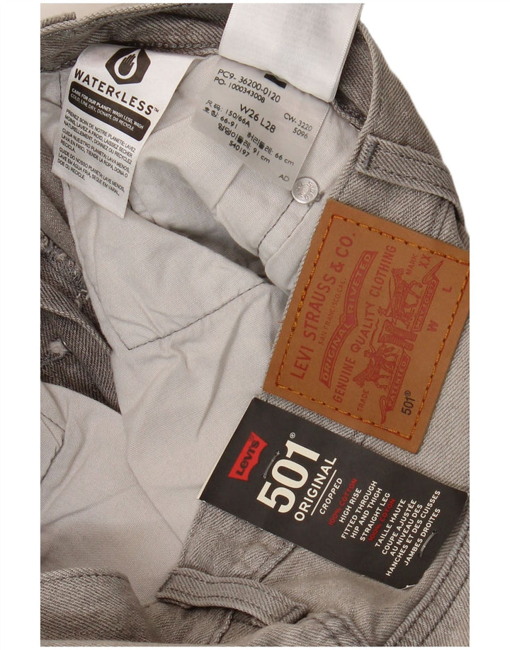 Женские прямые джинсы Levi's 501 W26 L28, серый хлопок