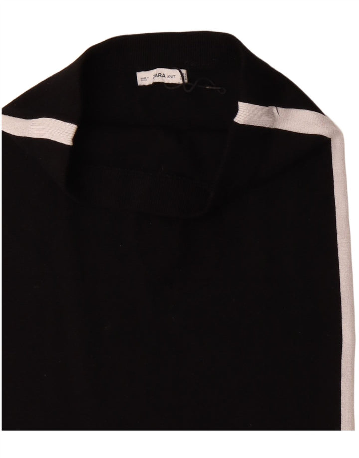 Женская юбка-миди с завышенной талией ZARA, маленькая W26, черная