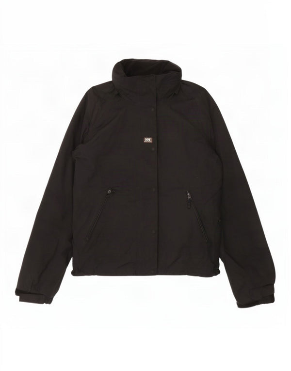 Женская дождевик с капюшоном Helly Hansen UK 14, средний черный полиэстер