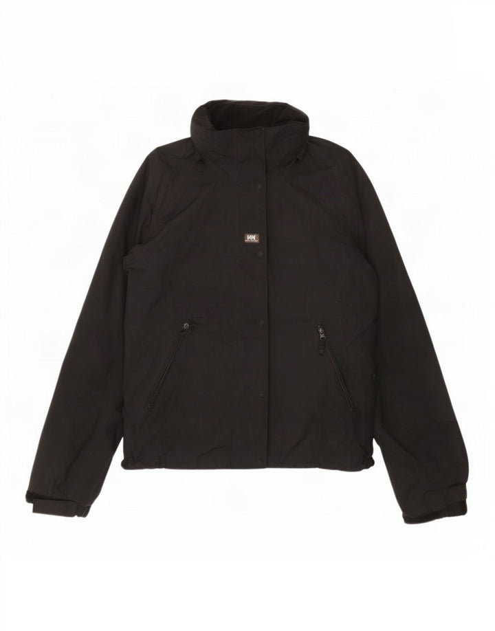 Женская дождевик с капюшоном Helly Hansen UK 14, средний черный полиэстер