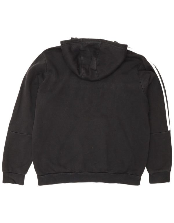 Мужской джемпер с капюшоном Adidas с рисунком XL, черный, хлопок, спортивный