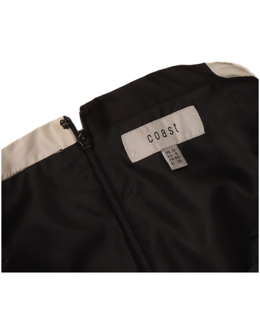 Женская юбка-трапеция Coast UK 12 Medium W30, черная с геометрическим рисунком