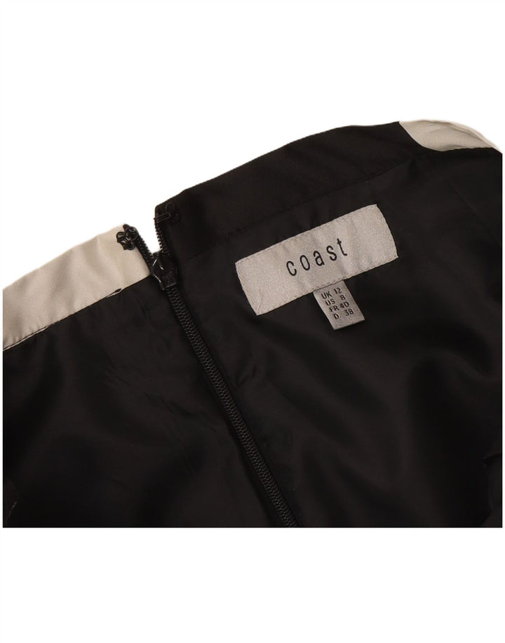 Женская юбка-трапеция Coast UK 12 Medium W30, черная с геометрическим рисунком