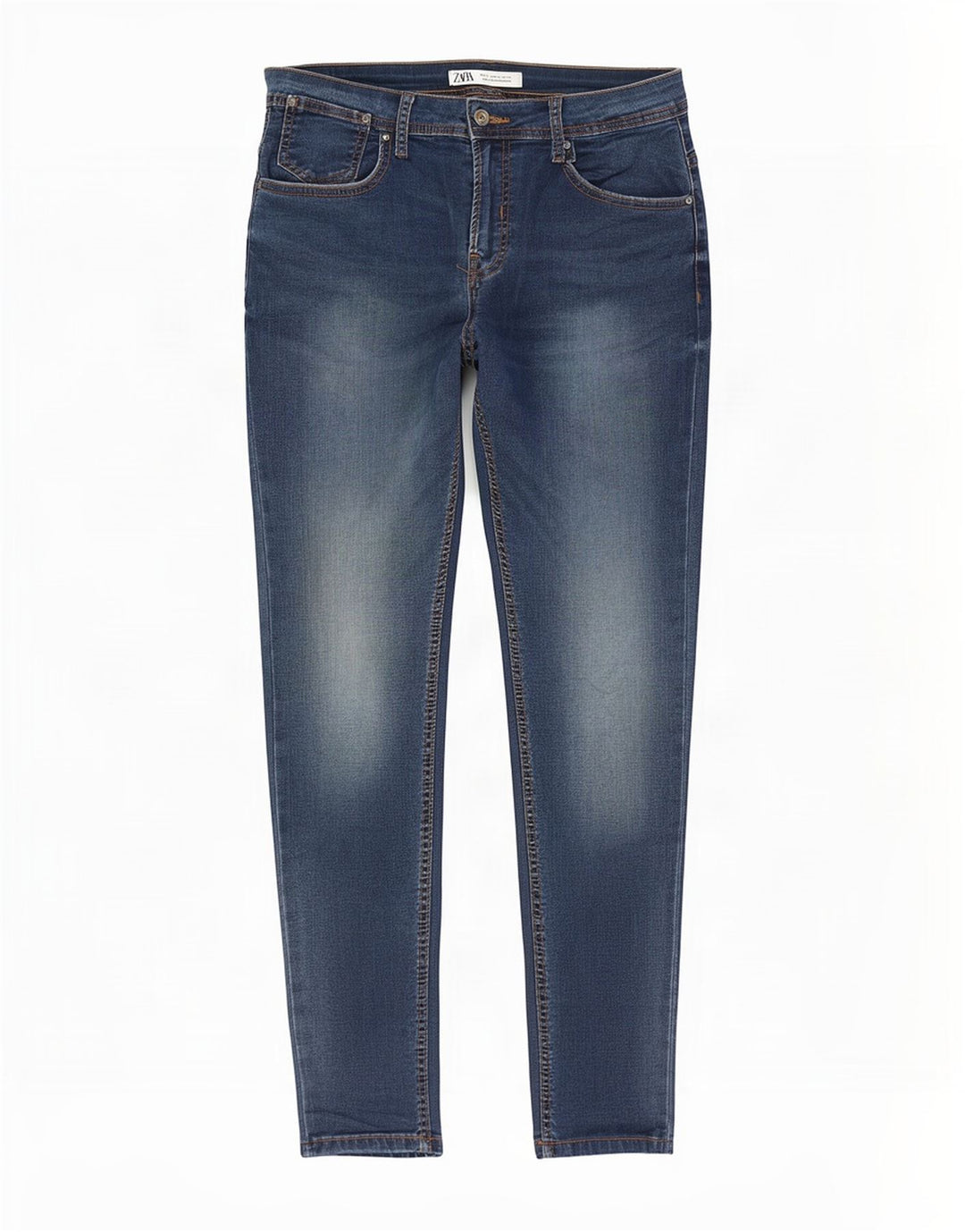 Мужские узкие джинсы Zara EU 42, большие W32 L29, синие, хлопок