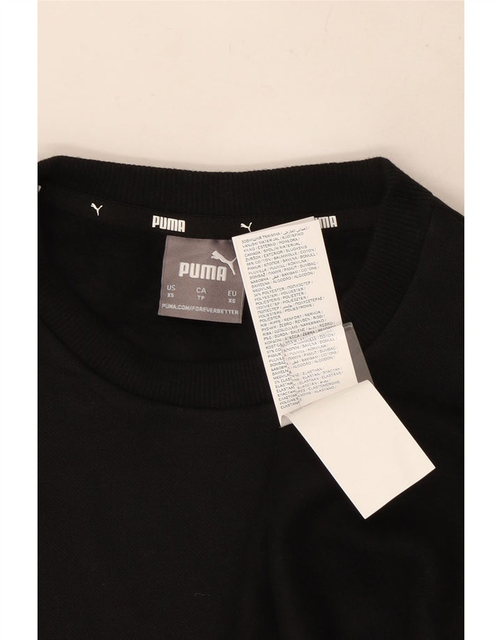 Мужской свитшот с рисунком Puma XS, черный хлопок