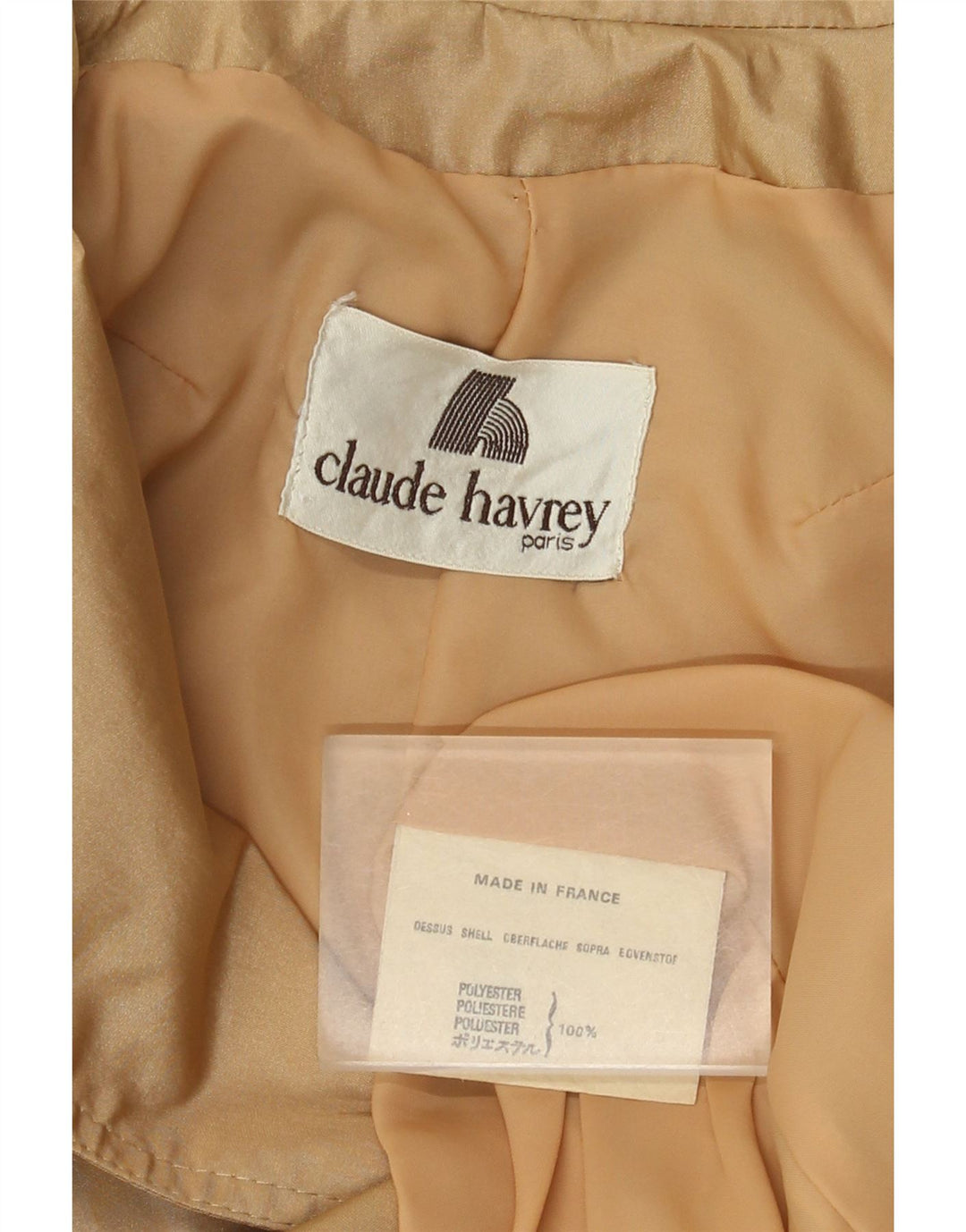 Женский двубортный тренч Claude Havrey UK 14 средний бежевый