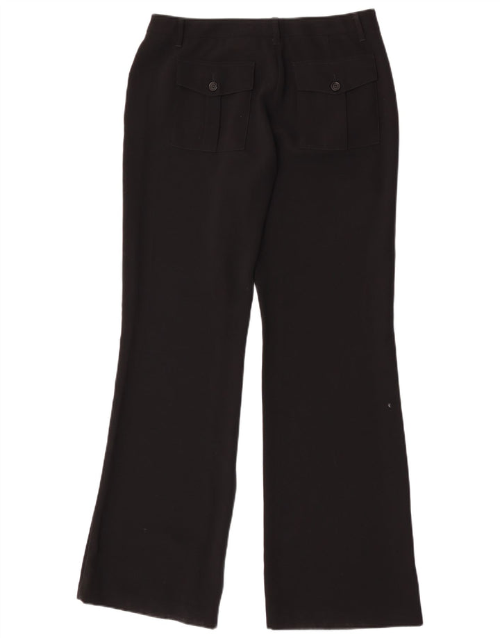 Женские брюки чинос Benetton Bootcut IT 44 Medium W28 L32 Черный полиэстер