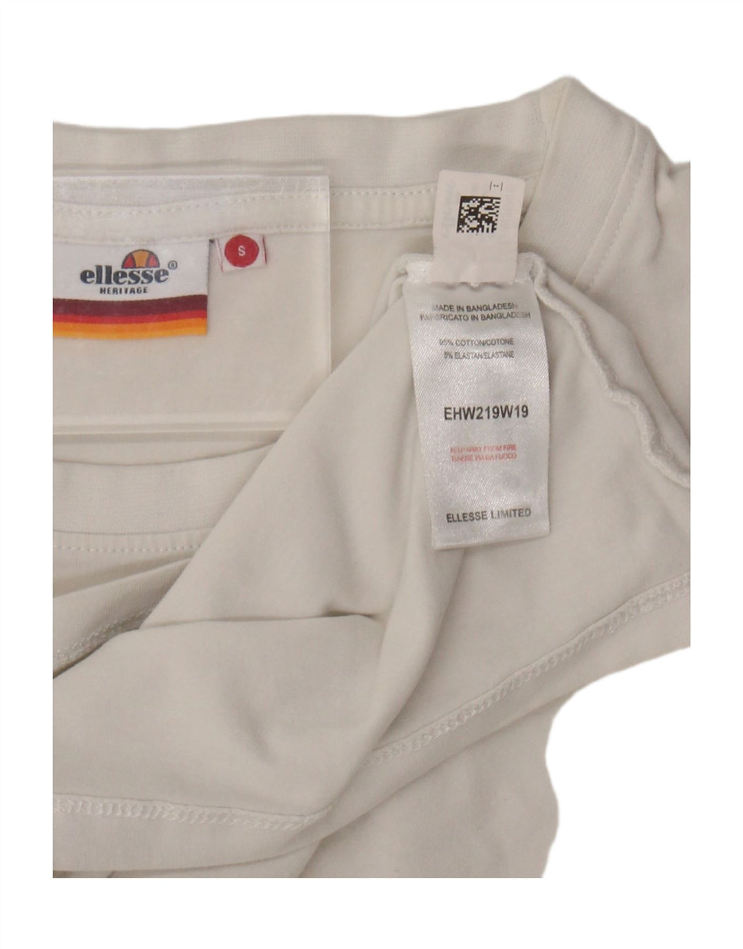 Женская футболка с рисунком Ellesse Top UK 10, маленькая, белый хлопок