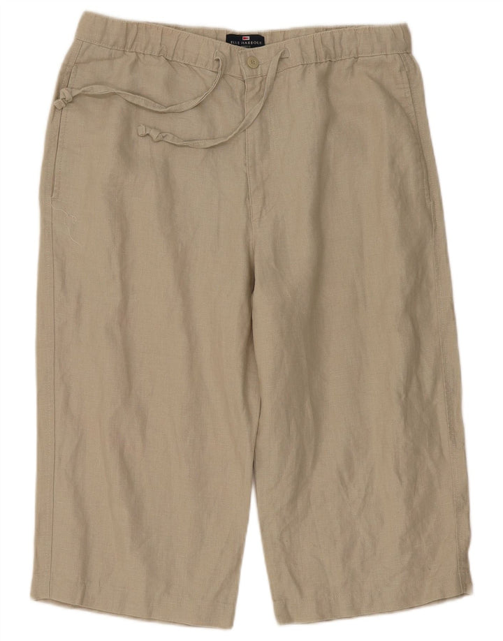 Мужские шорты-бермуды Marks & Spencer Blue Harbour W34, большие, бежевые, льняные