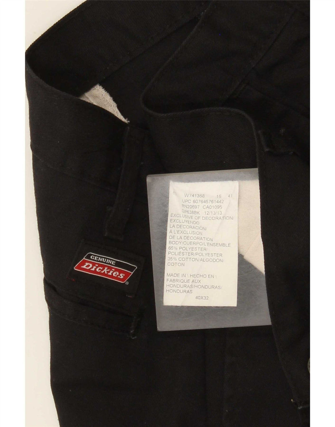 Мужские брюки чинос Dickies Regular W40 L32, черный полиэстер