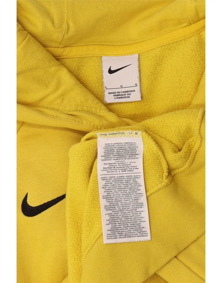 Мужской джемпер с капюшоном Nike, большой желтый, хлопок