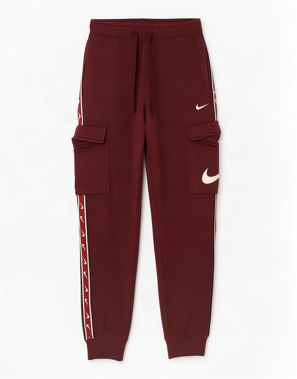Nike Mens Graphic Tracksuit Trousers Joggers Small Burgundy Colourblock