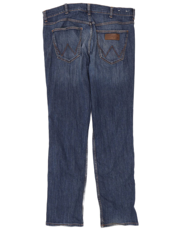 Мужские прямые джинсы Wrangler Greensboro W34 L34, синие, хлопок