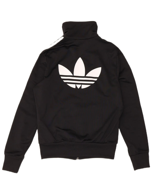 Женский спортивный костюм Adidas с графическим принтом, верхняя куртка UK 14, средний черный спортивный цвет