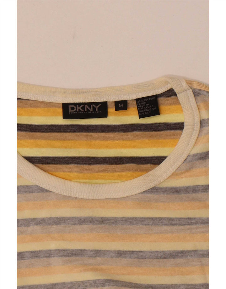 Мужская футболка Dkny из хлопка среднего бежевого цвета в полоску