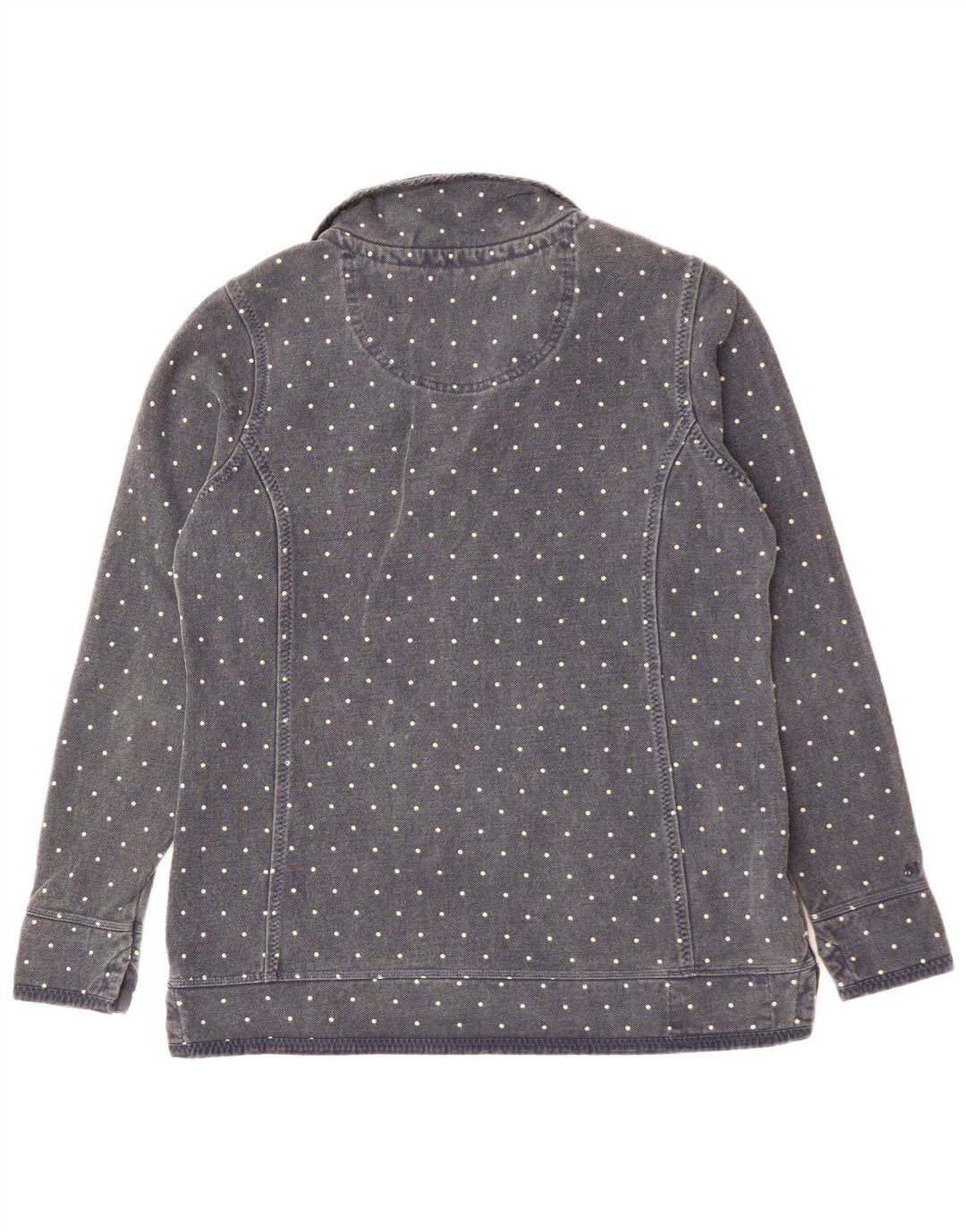 Женский джемпер с воротником на молнии Fat Face, Великобритания, 14, большой, темно-синий, в пятнистый цвет