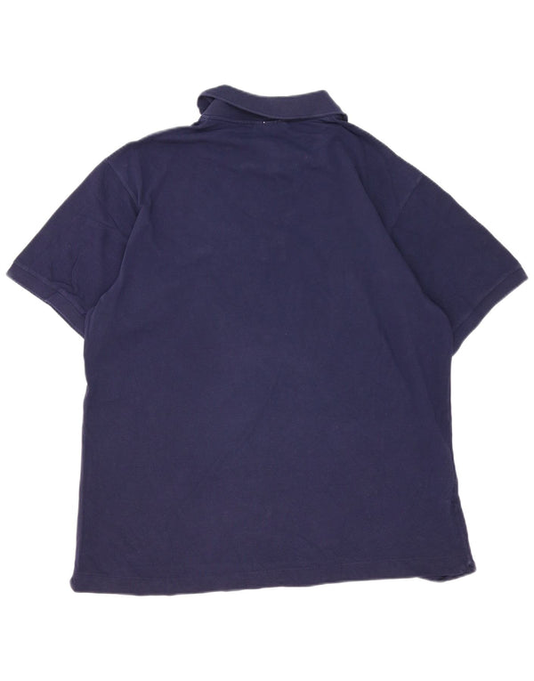 Мужская рубашка-поло классического кроя Lacoste, размер 6 XL, темно-синяя, хлопок