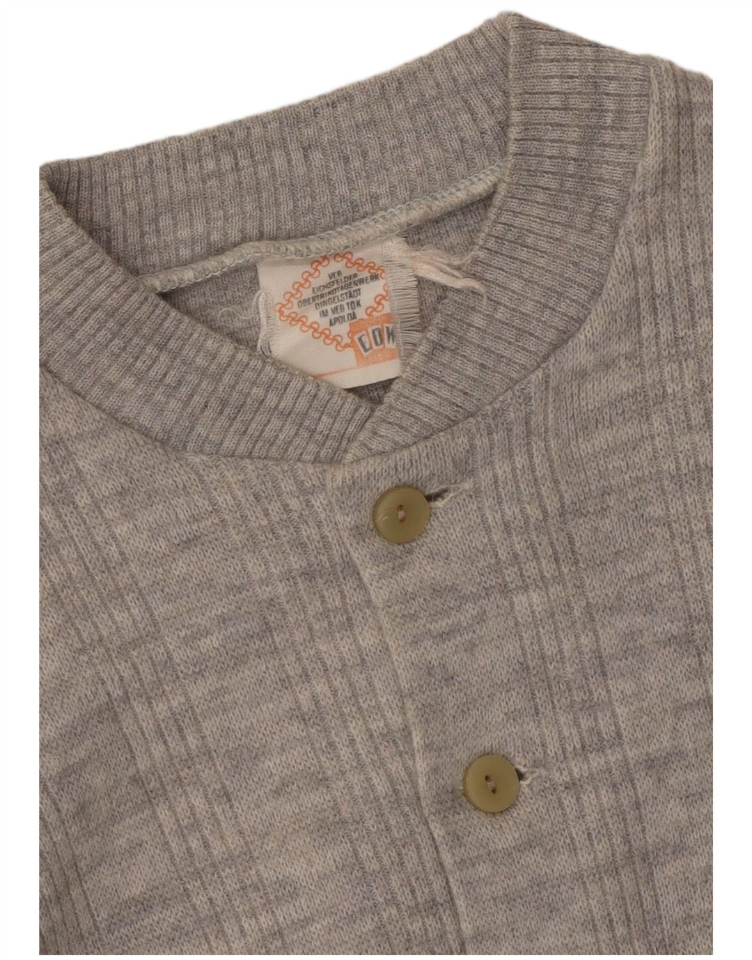 Винтажный женский кардиган-свитер UK 14, средний серый цвет