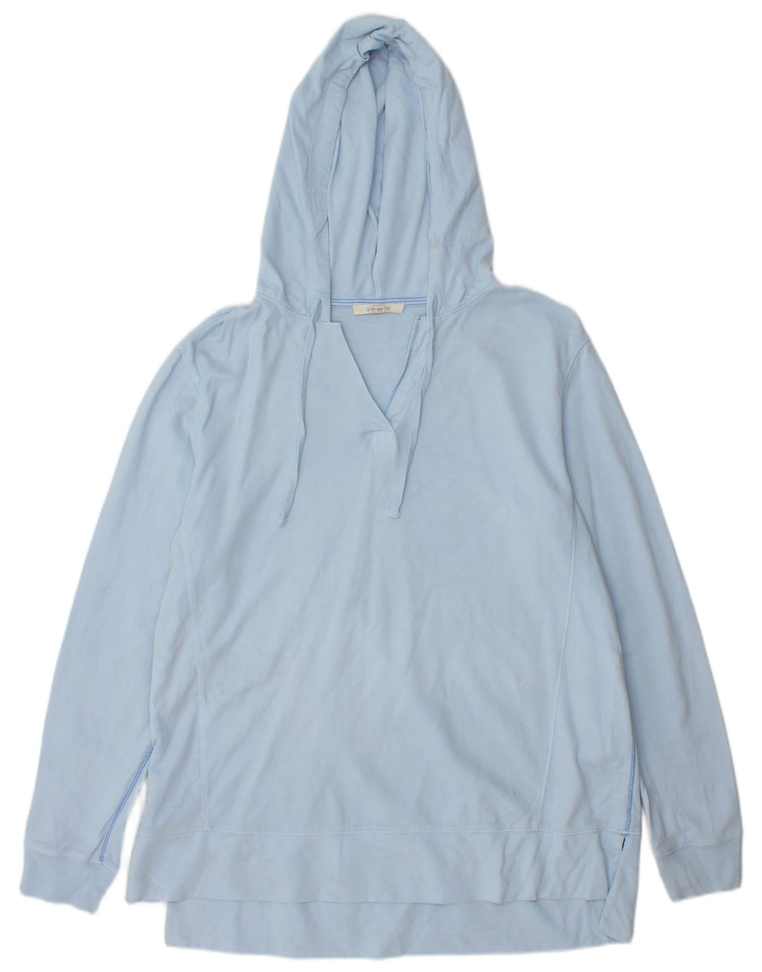 Женский джемпер с капюшоном WHITE STUFF UK 12, средний синий хлопок