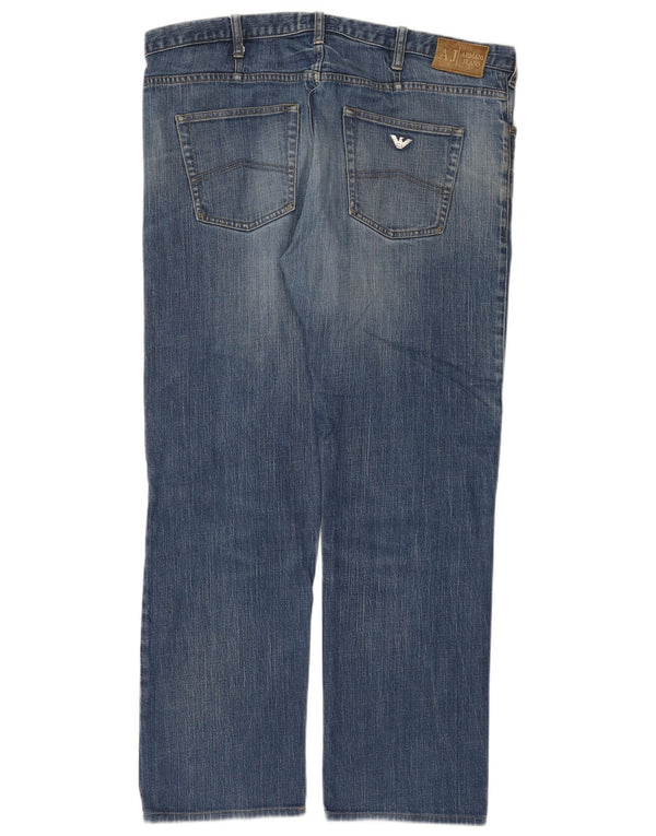 Мужские прямые джинсы Armani W36 L30 синие, хлопок