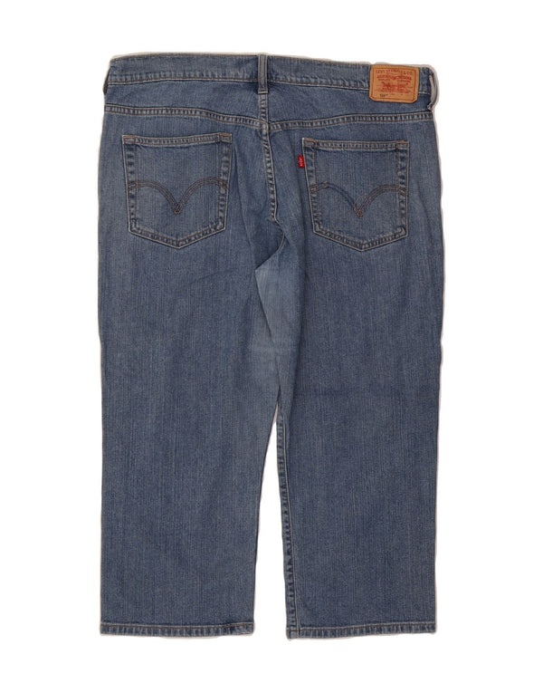 LEVI'S Womens 515 Capri Jeans US 14 XL W37 L21 Blue Cotton