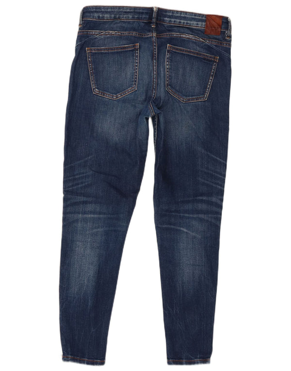 Женские потертые джинсы скинни Zara EU 38, маленькие W28 L27, синие