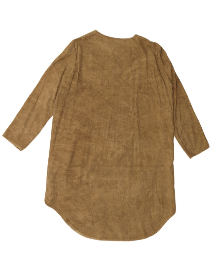 Женское платье-рубашка ZARA UK 14, средний зеленый лиоцелл