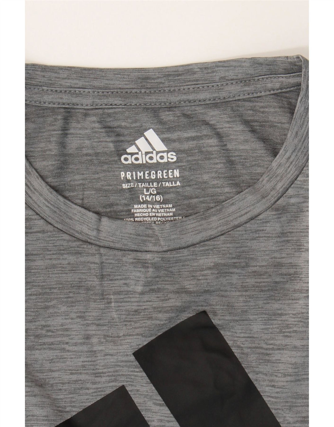 ADIDAS Boys Graphic T-Shirt Top 14-15 Years Large Grey Polyester Vintage Adidas and Second-Hand Adidas from Messina Hembry 